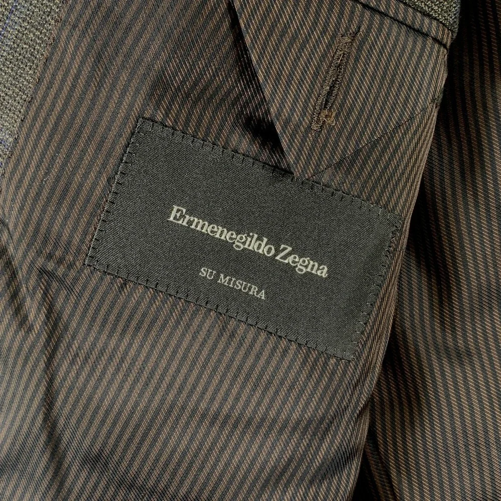 Ermenegildo Zegna Blazer Jacket Men 40R Wool Windowpane 15 MilMil 15 Sport Coat